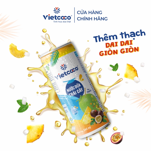 NƯỚC DỪA TƯƠI TRÁI CÂY VIETCOCO 240ML
