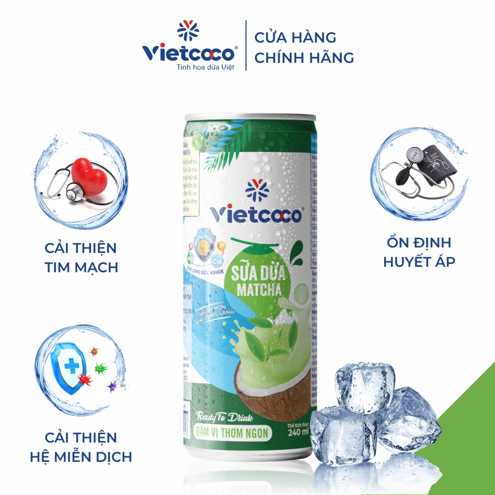 SỮA DỪA MATCHA VIETCOCO 240ML