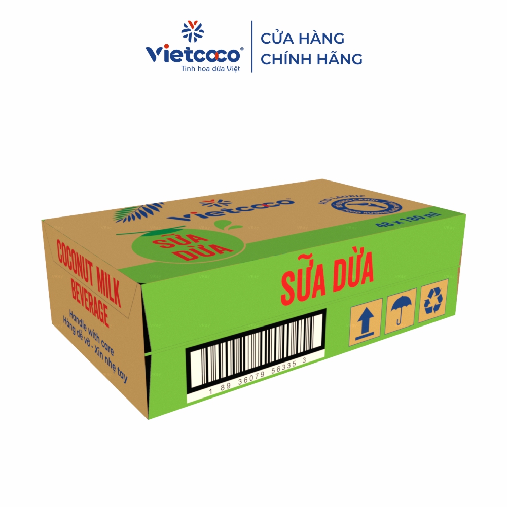 Thùng 48 Hộp sữa dừa UHT Vietcoco 180ml