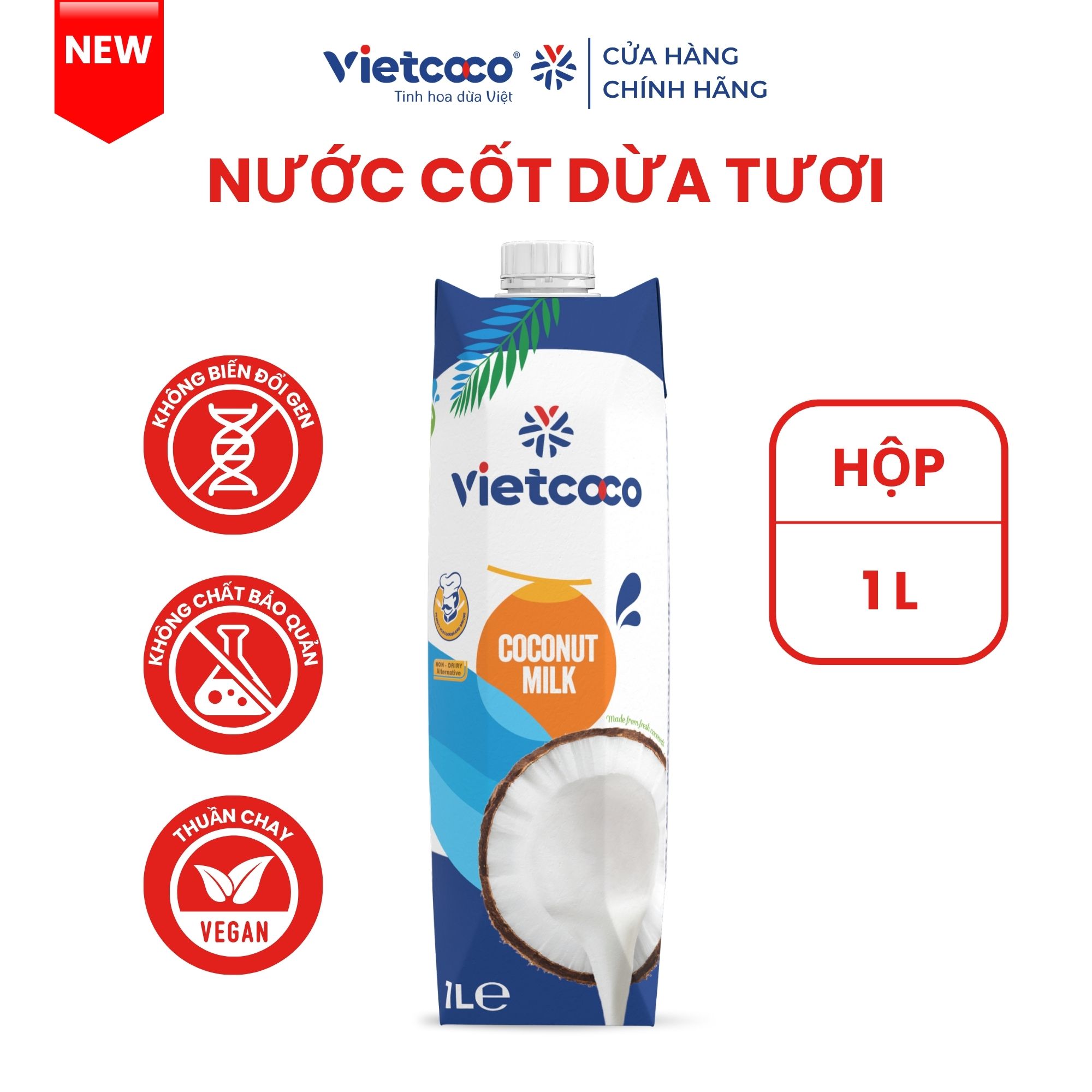 Nước cốt dừa tươi Vietcoco hộp 1L